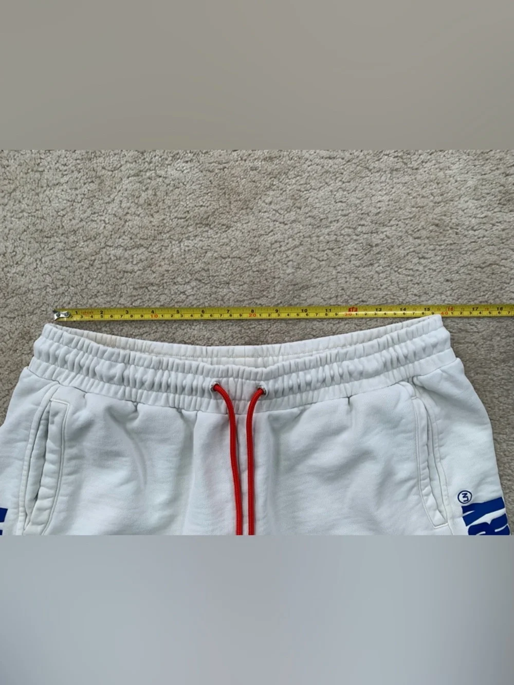 Memory Lane LA Men’s Size Large White Logo Raw Edge Streetwear Sweat Shorts